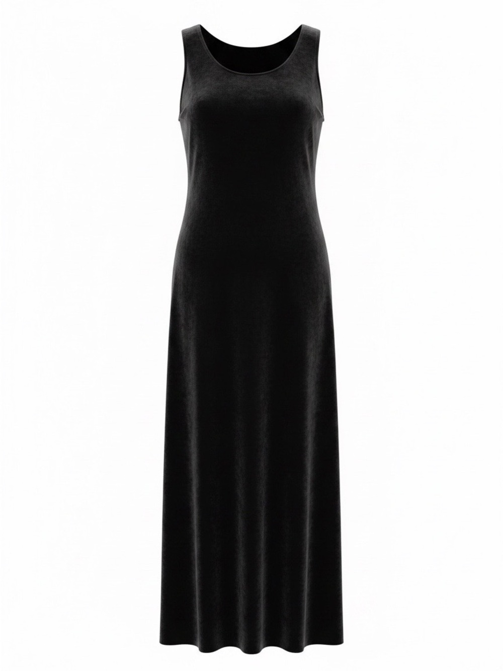 Urban Outfitters Black Velvet Scoop Neck Maxi Dress